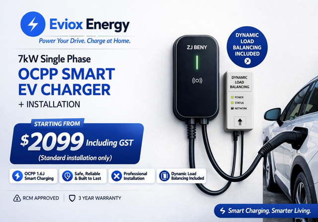 7KW OCPP Smart Charger+ Installation Starting @ $2099 (GST inc)